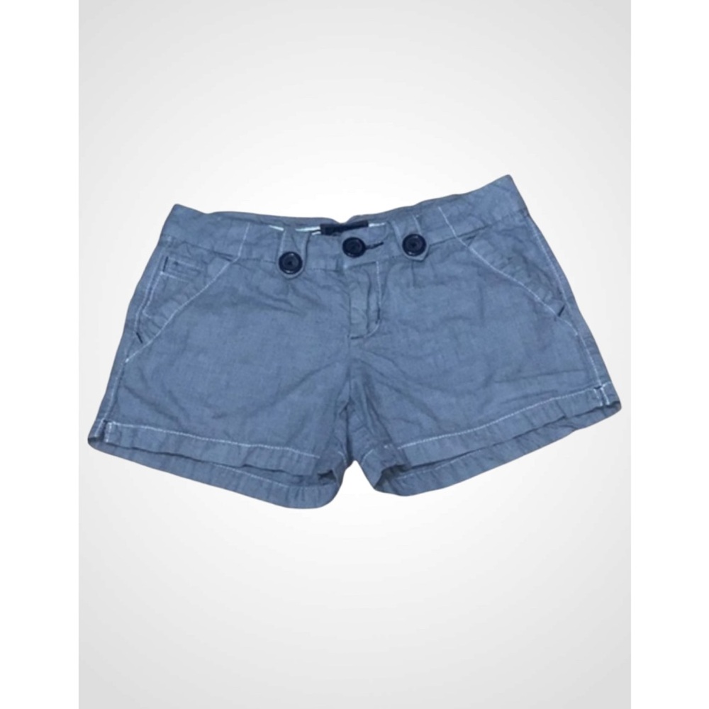 American Eagle Blue Cotton Mid Rise Shorts Size 2